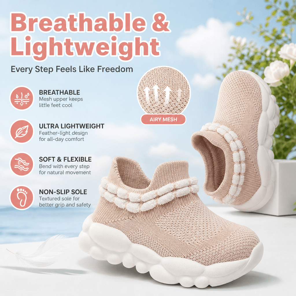 Baskets tricotées pour tout-petits garçons et filles — Monptitlou