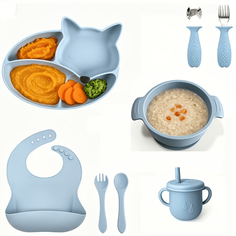 Lot de set d'alimentation bébé en silicone — Monptitlou