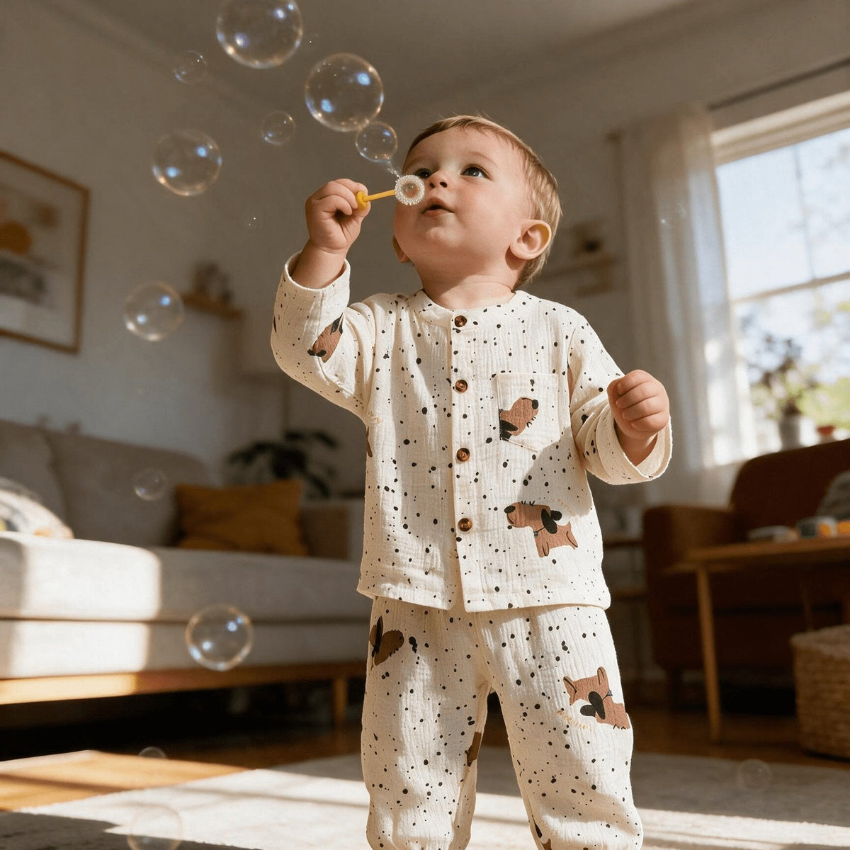 Ensemble 2 pièces pour bébés garçons et filles — Monptitlou Image