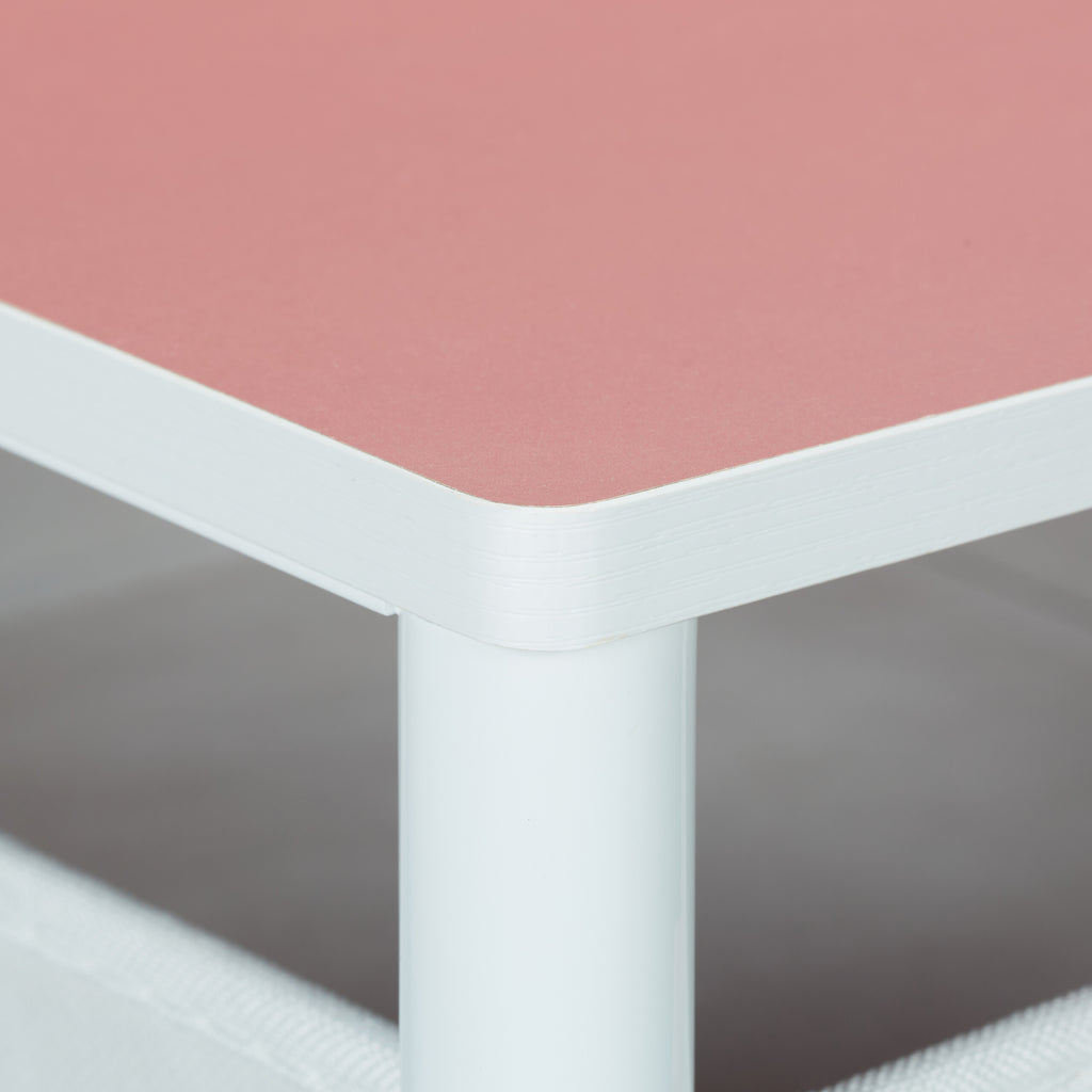 Commode pour enfants en blanc/rose - (L)100 x (H)61.5 x (P)40.5 cm — Monptitlou