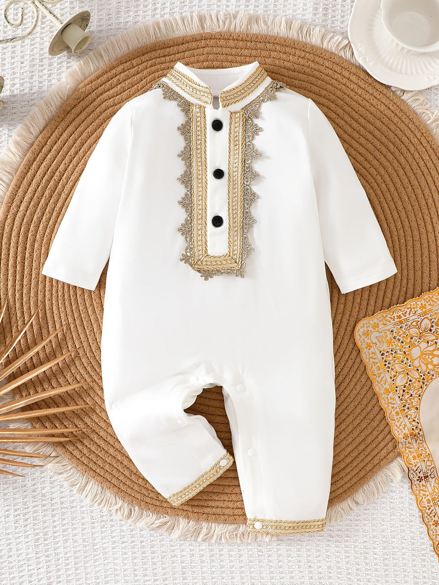 Bébé Garçon Printemps Automne Moyen-Orient Platine Dentelle Style — Monptitlou