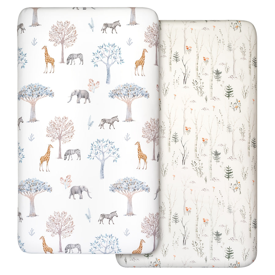 Draps-housses bébé rose cœur microfibre ultra-fine pour matelas — Monptitlou