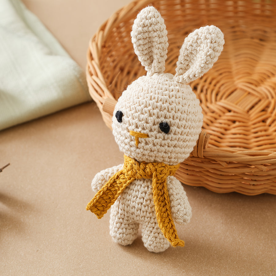 Objet de confort, forme de lapin avec clochette intégrée, mignon 3D — Monptitlou