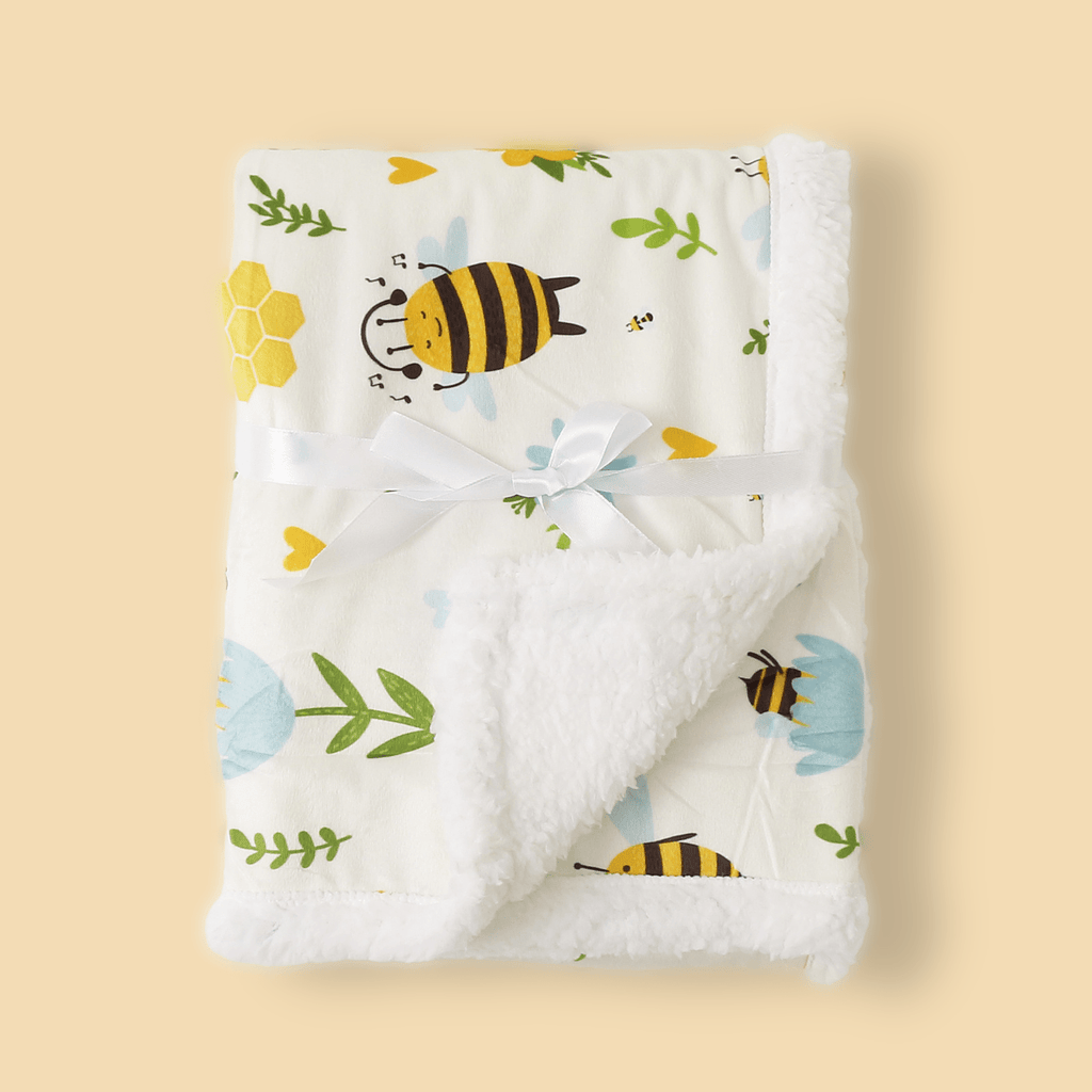 Couverture pour bébé double épaisseur imprimée motif géométrique — Monptitlou