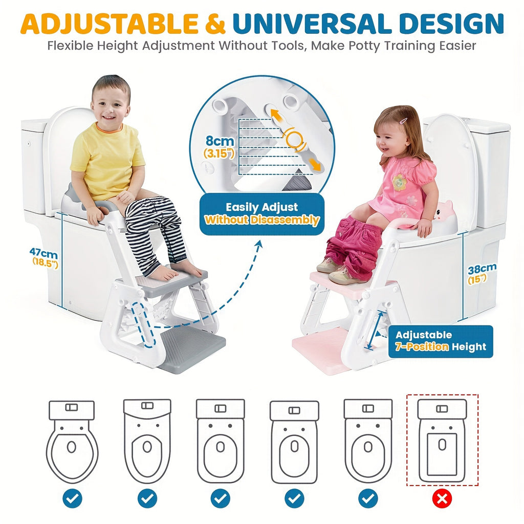 Siège de toilette double usage avec marchepied conçu pour les — Monptitlou
