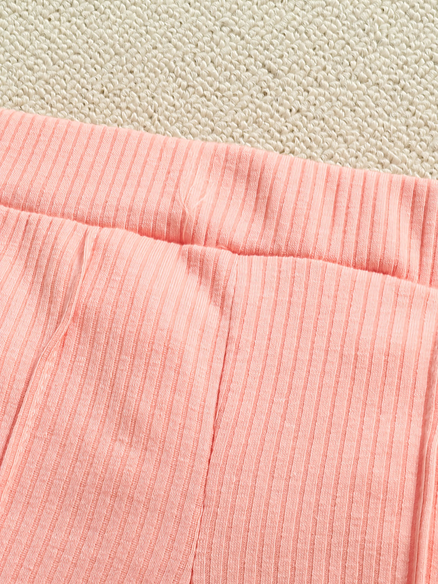 Ensemble trois pièces haut à manches longues brodé cœur + pantalon + — Monptitlou