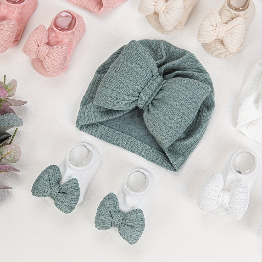 /Set Bonnets & Chaussettes avec Grands Nœuds Pompon, photo 13