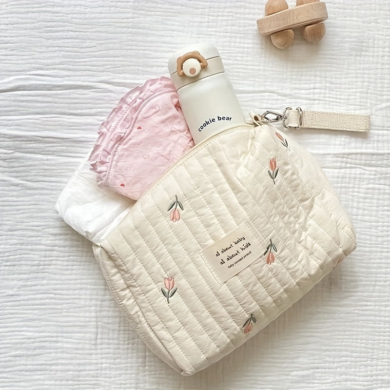 Sac fourre-tout à couches brodé — Monptitlou