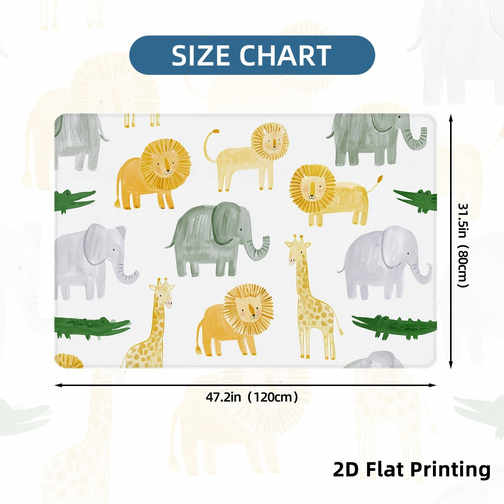 Alèse bébé absorbante, motif animaux de la savane — Monptitlou Image