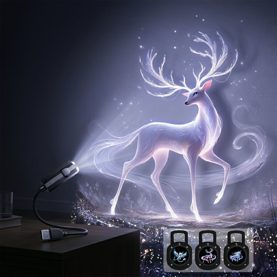 Lampe de projection USB portable créatures fantastiques — Monptitlou