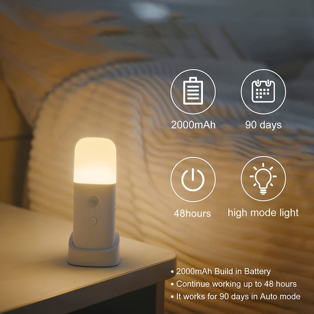 Lampe de nuit à détection de mouvement LED, 1 pc, USB rechargeable — Monptitlou Image
