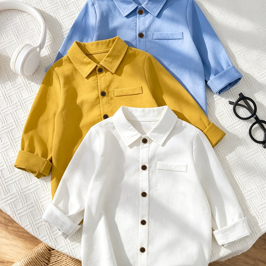Chemises à col décontractées street style couleurs dopamine pour — Monptitlou