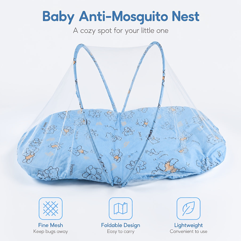 Matelas anti-moustique pliable pour bébé, support portable ouvert — Monptitlou