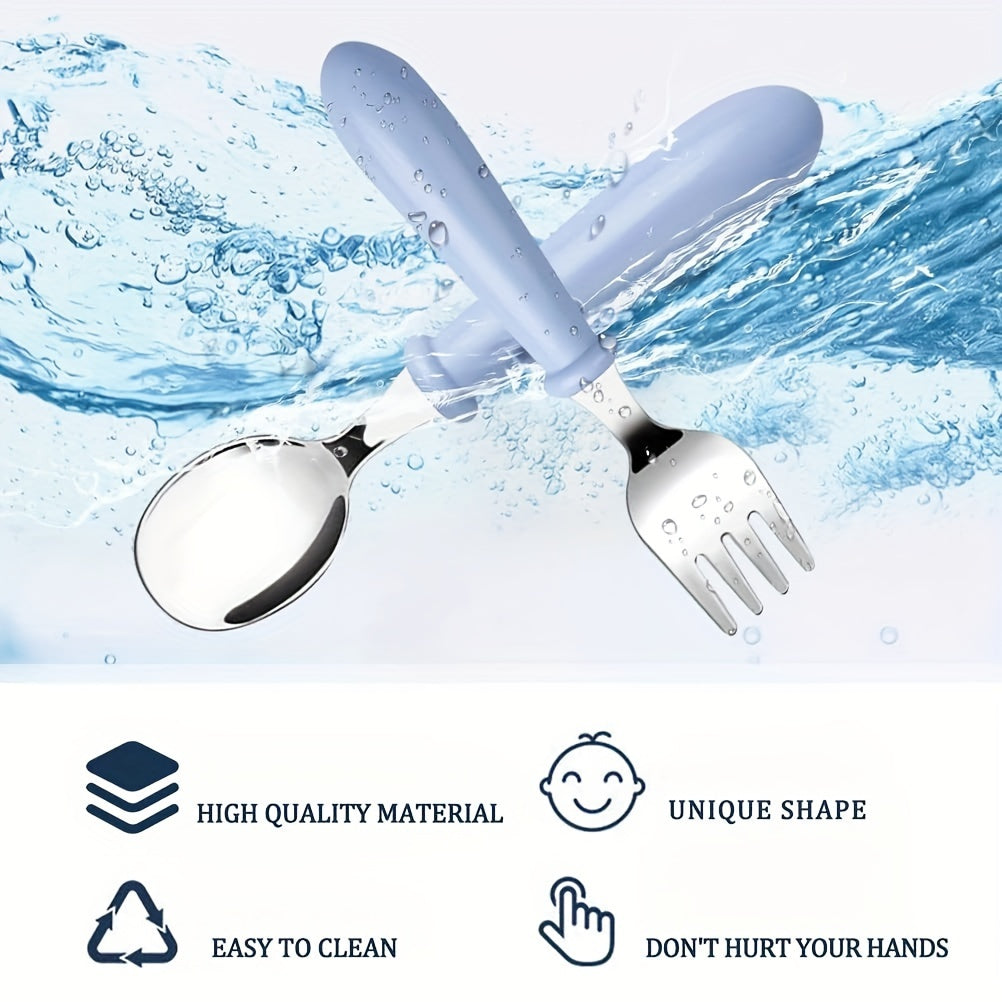 Couverts pour bébé en acier inoxydable — Monptitlou Image