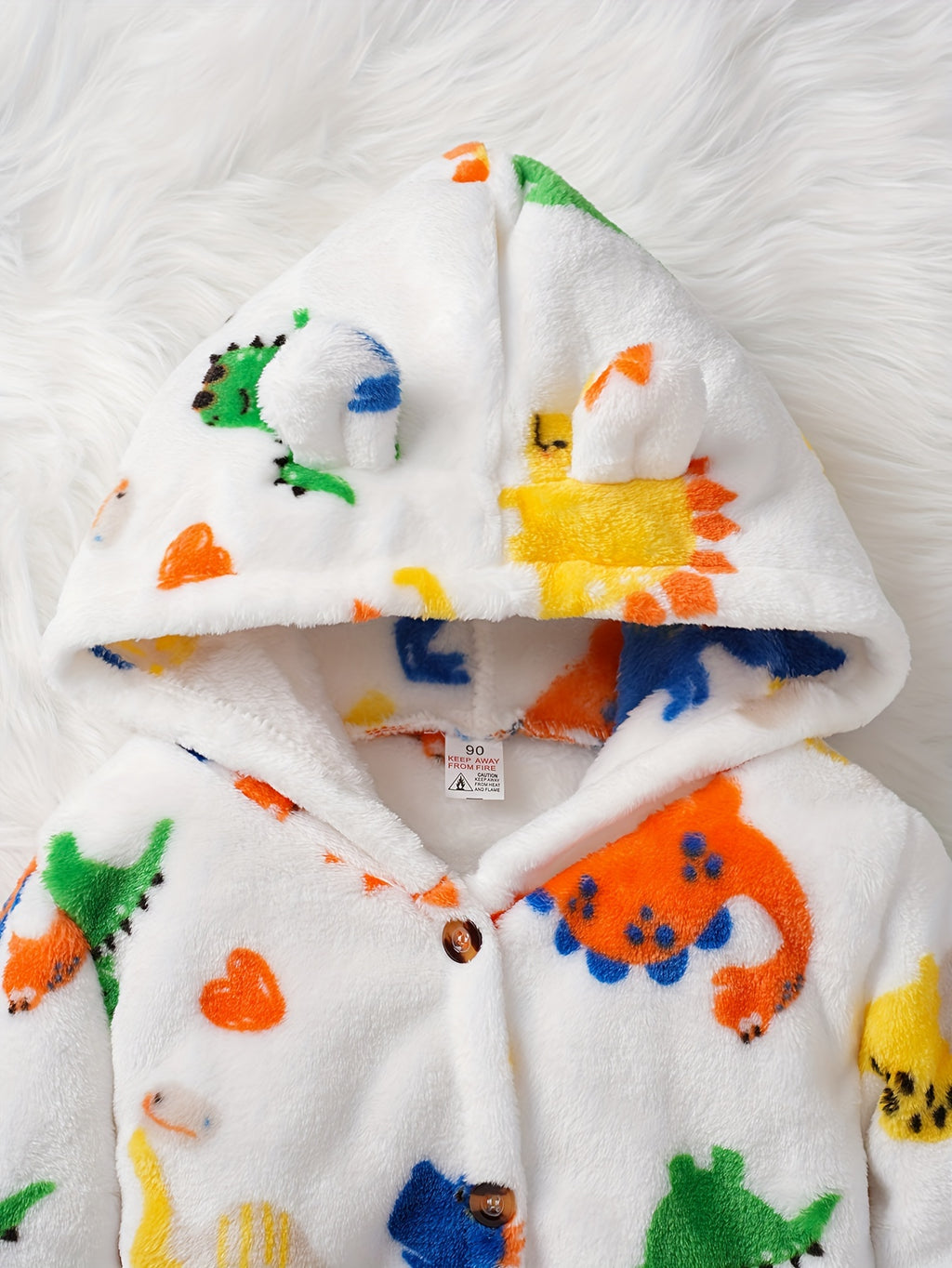 Robe en Polaire à Capuche pour Filles avec Imprimé Cartoon — Monptitlou