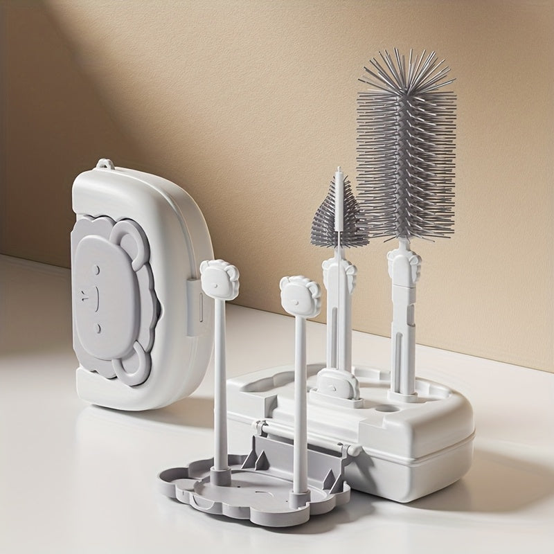 Comprenant un brosse à biberon, une brosse à tétine — Monptitlou