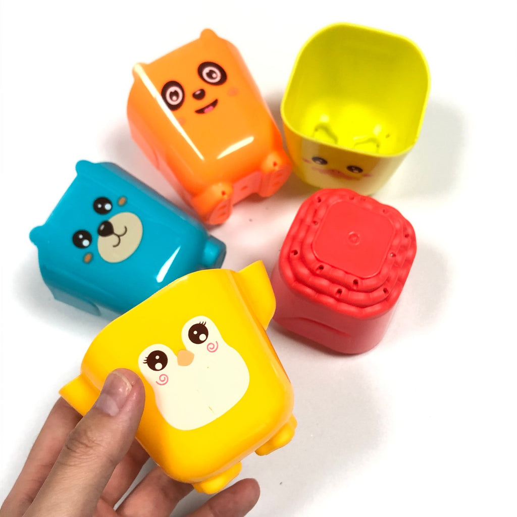 Gobelets de rangement colorés avec dessins animés et ventouses pour — Monptitlou