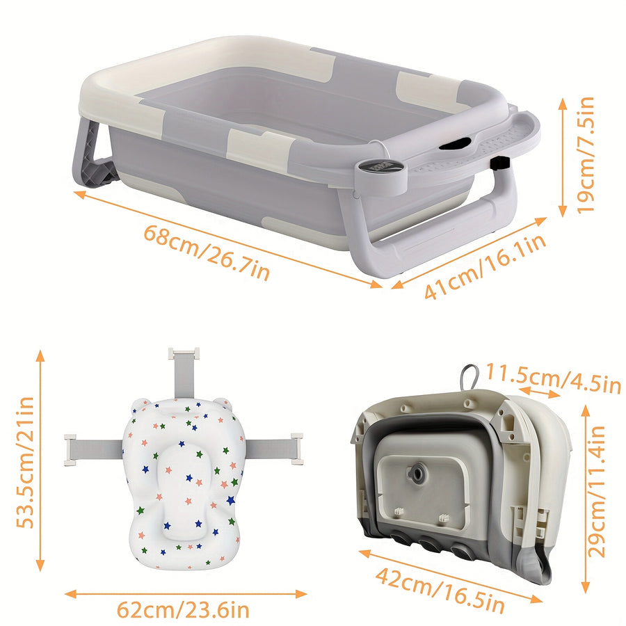 Baignoire pliable pour bébé avec affichage de la température — Monptitlou