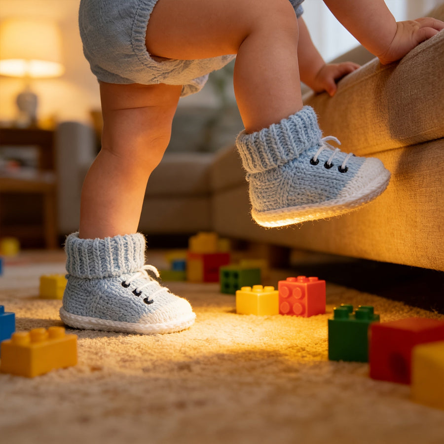 1 Paire de Chaussons Tricotés Mignons à Motifs Animaux pour — Monptitlou
