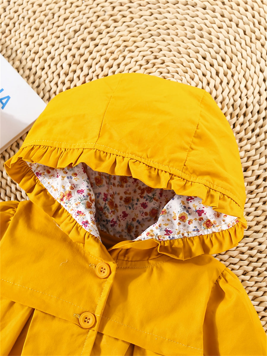 [Veste bébé fille coupe-vent] Veste à capuche automne nouveau style