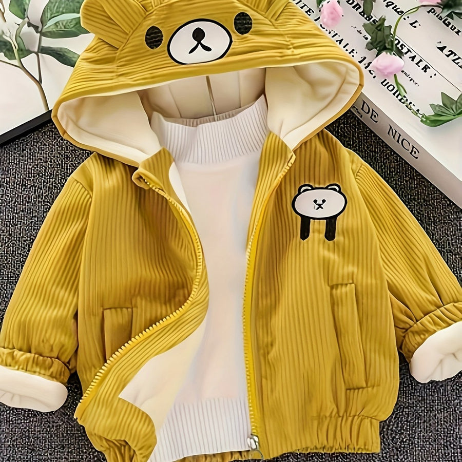 Veste à capuche pour enfants avec ours cartoon — Monptitlou