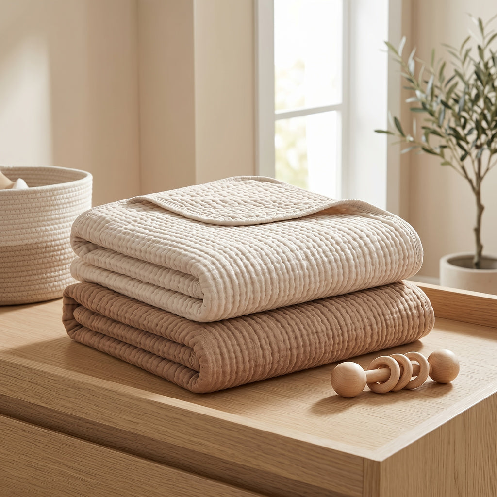 Serviettes de bain à capuche pour nouveau-né 100 % mousseline de coton — Monptitlou