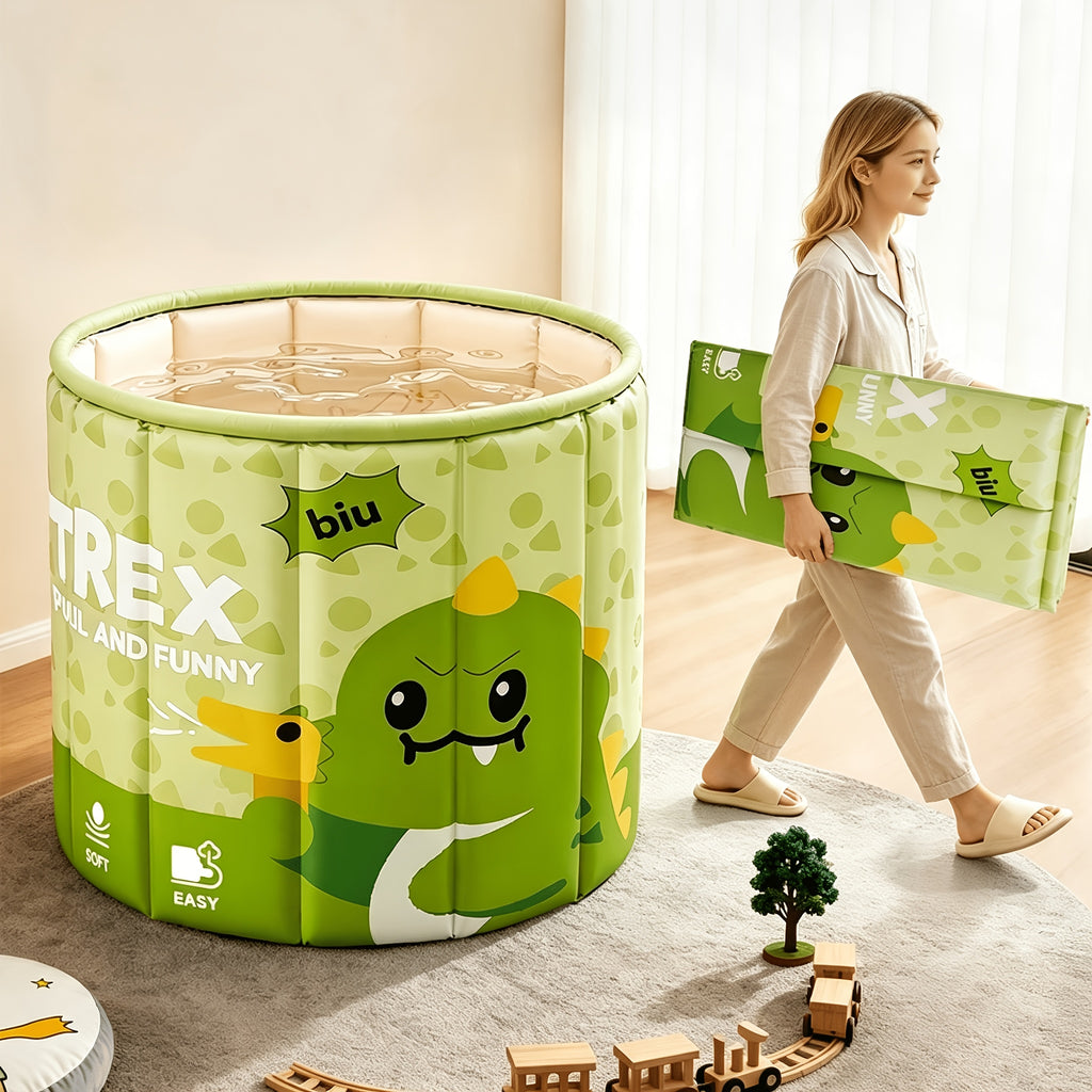 Baignoire portable pliable avec motif de dinosaure — Monptitlou