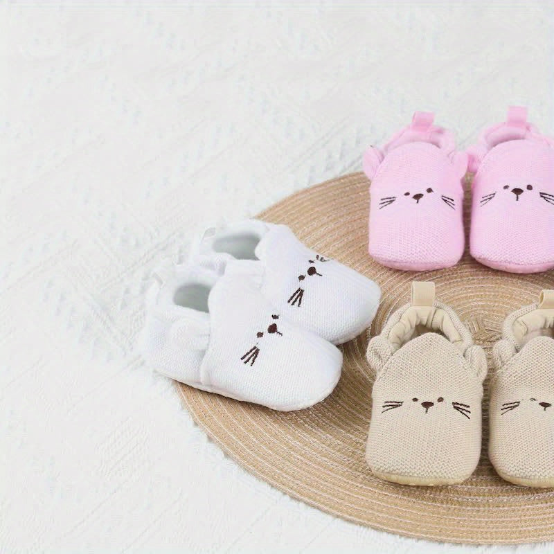 Chaussures premières marches pour bébé garçon et fille, motif dessin animé, semelle souple légère antidérapante, respira