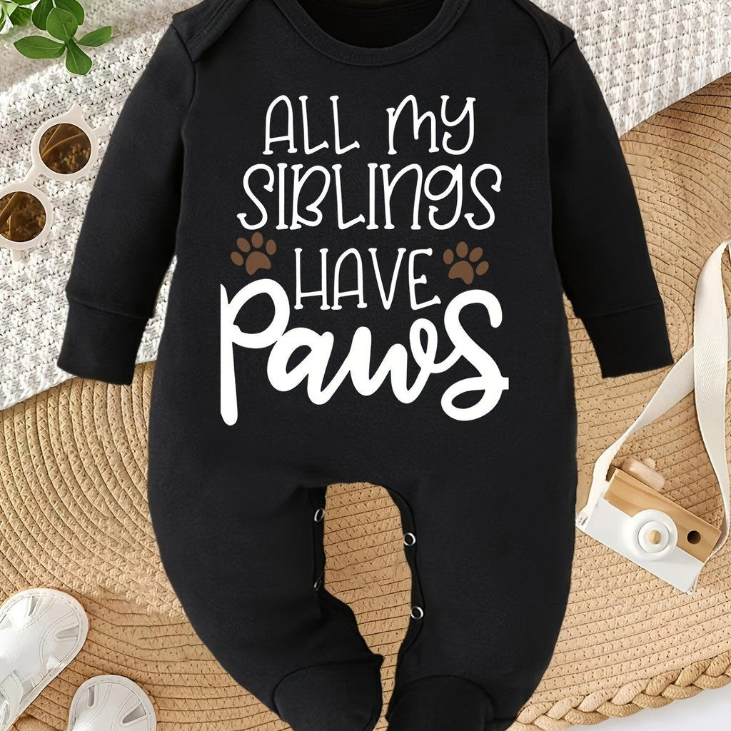 Body bébé pieds fermés - Lettrage "Tous mes frères et sœurs ont des — Monptitlou