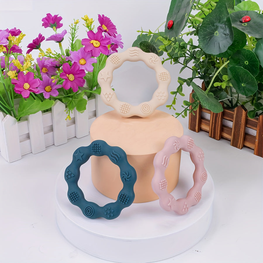 2/3pcs Anneaux de dentition pour bébé en silicone, légers — Monptitlou