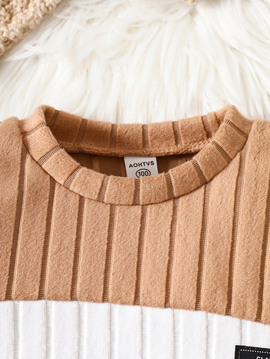 Ensemble 2 pièces pour garçons, tenue décontractée tendance à col rond — Monptitlou