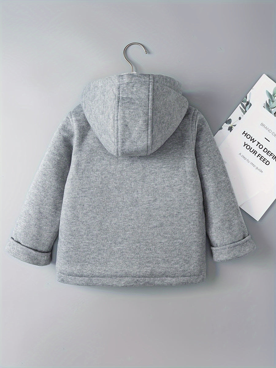 Veste d'automne-hiver pour garçons, couleur unie, fermeture éclair — Monptitlou