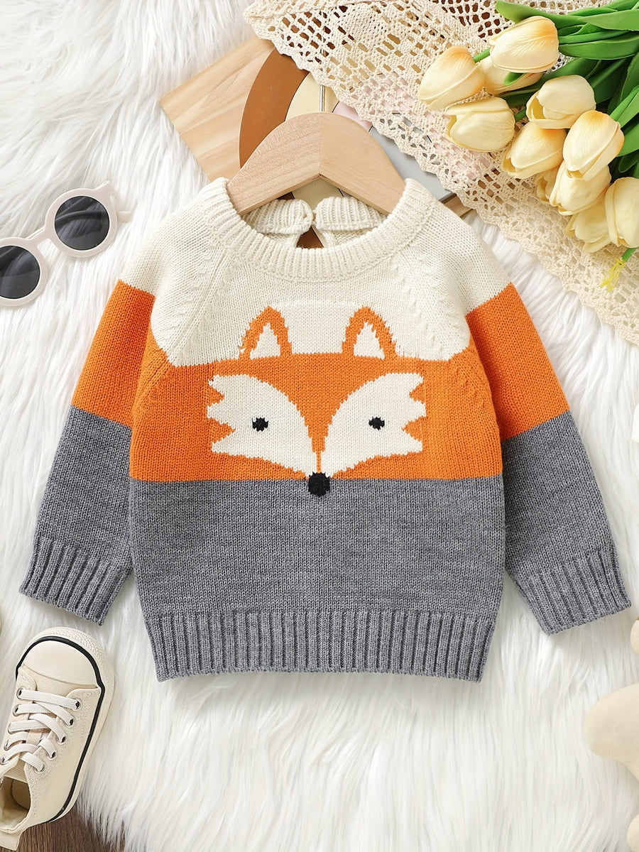 Pull en maille DovFanny & Renard de dessin animé — Monptitlou