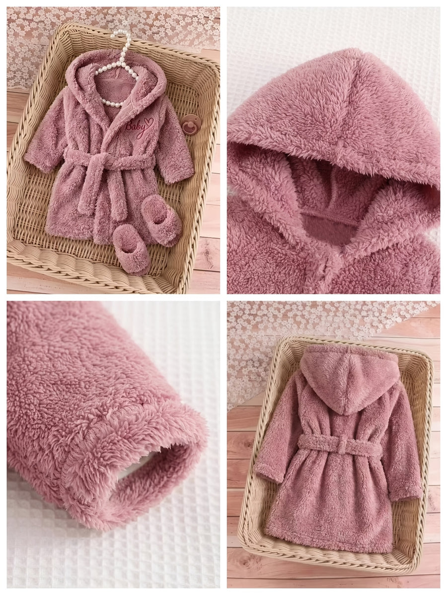 Tenue Bébé Tendance, Manteau Brodé Lettre Rose Mignon — Monptitlou