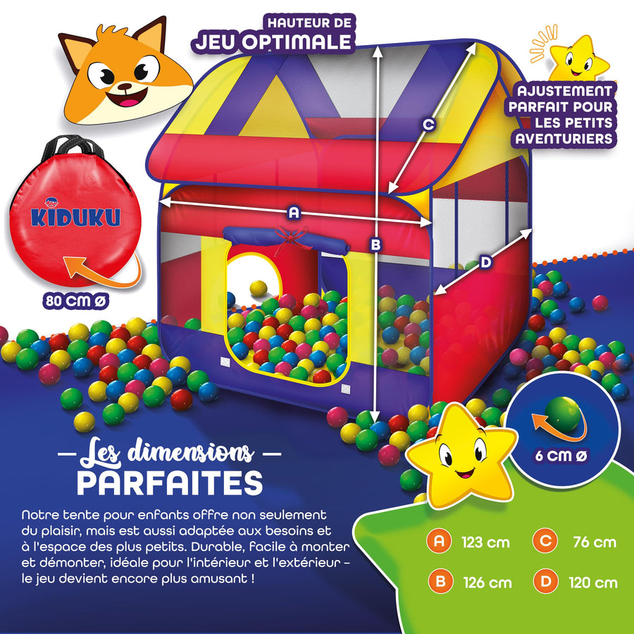 KIDUKU® Piscine à balles XXL + 300 balles + sac — Monptitlou