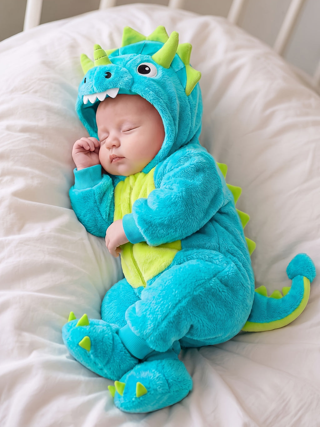 Barboteuse-grenouillère chaude à capuche pour bébé garçon avec petit