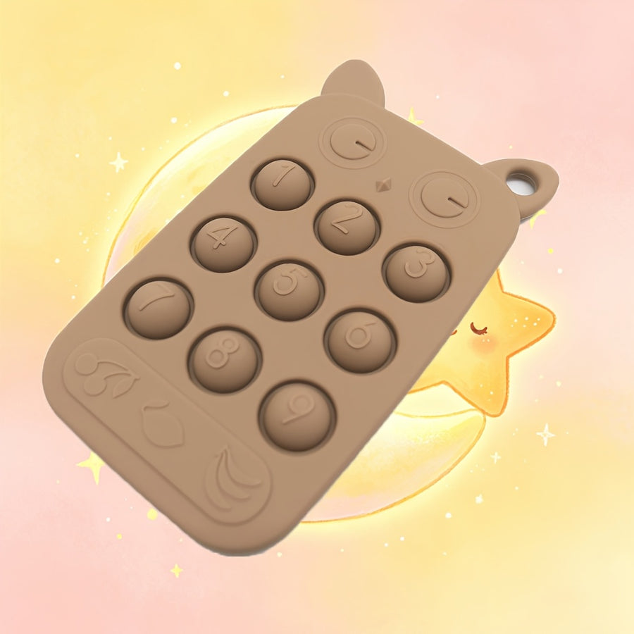 Bébé Silicone Téléphone Anneau de Dentition Jouet Clavier Numérique — Monptitlou