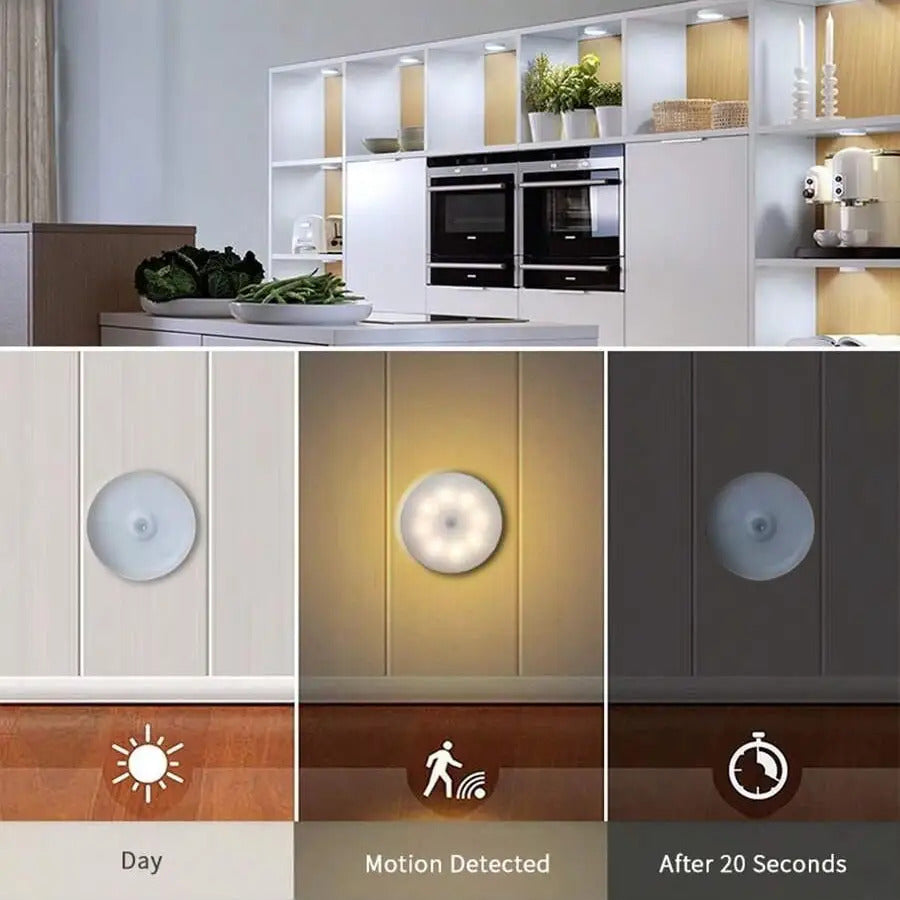 Lampe Murale à Détecteur de Mouvement, Veilleuse LED Rechargeable — Monptitlou