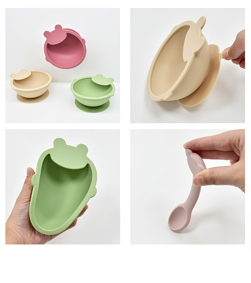 Ensemble de vaisselle pour tout-petits en silicone alimentaire — Monptitlou