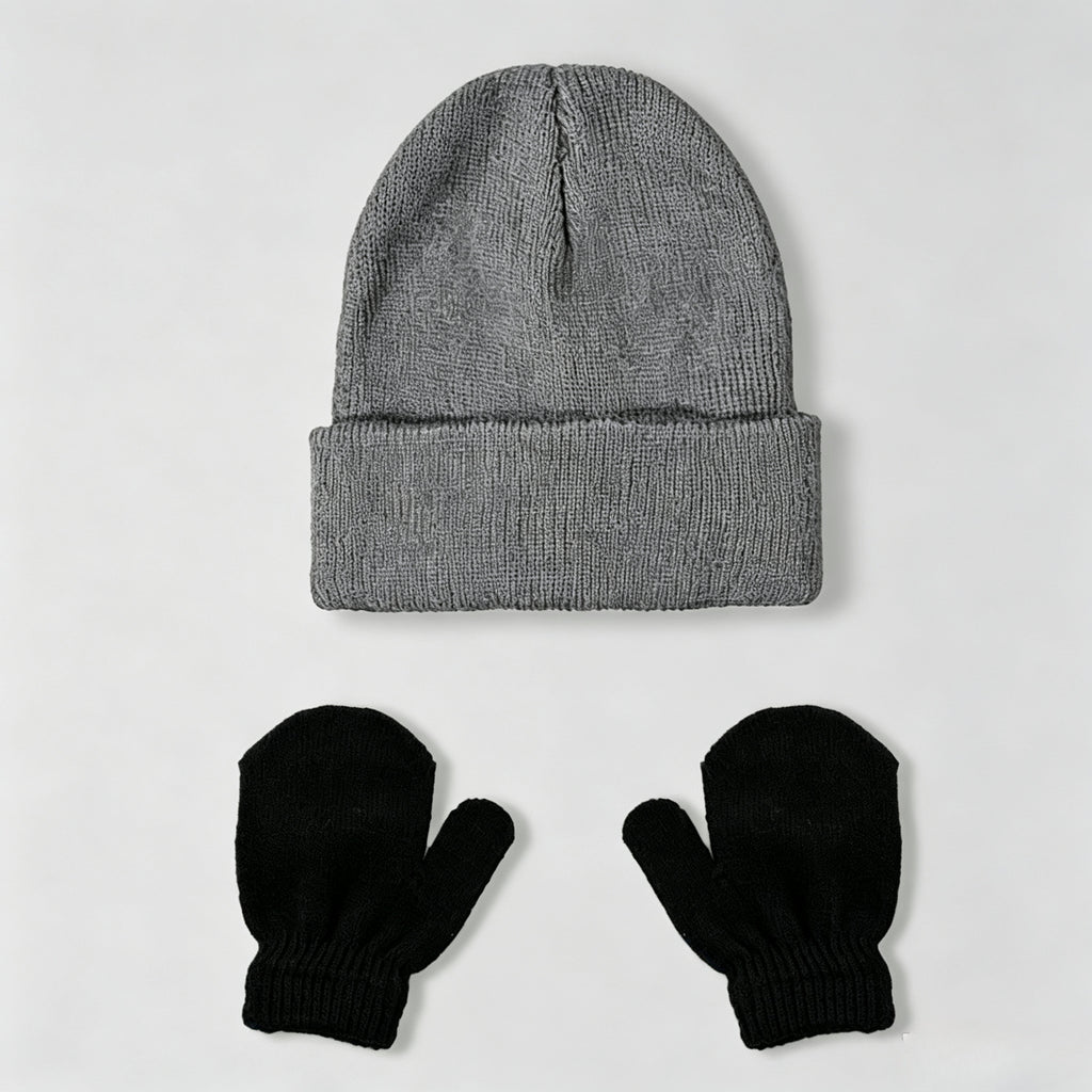 Ensemble 2 pièces, Chapeau et gants unis pour bébé — Monptitlou