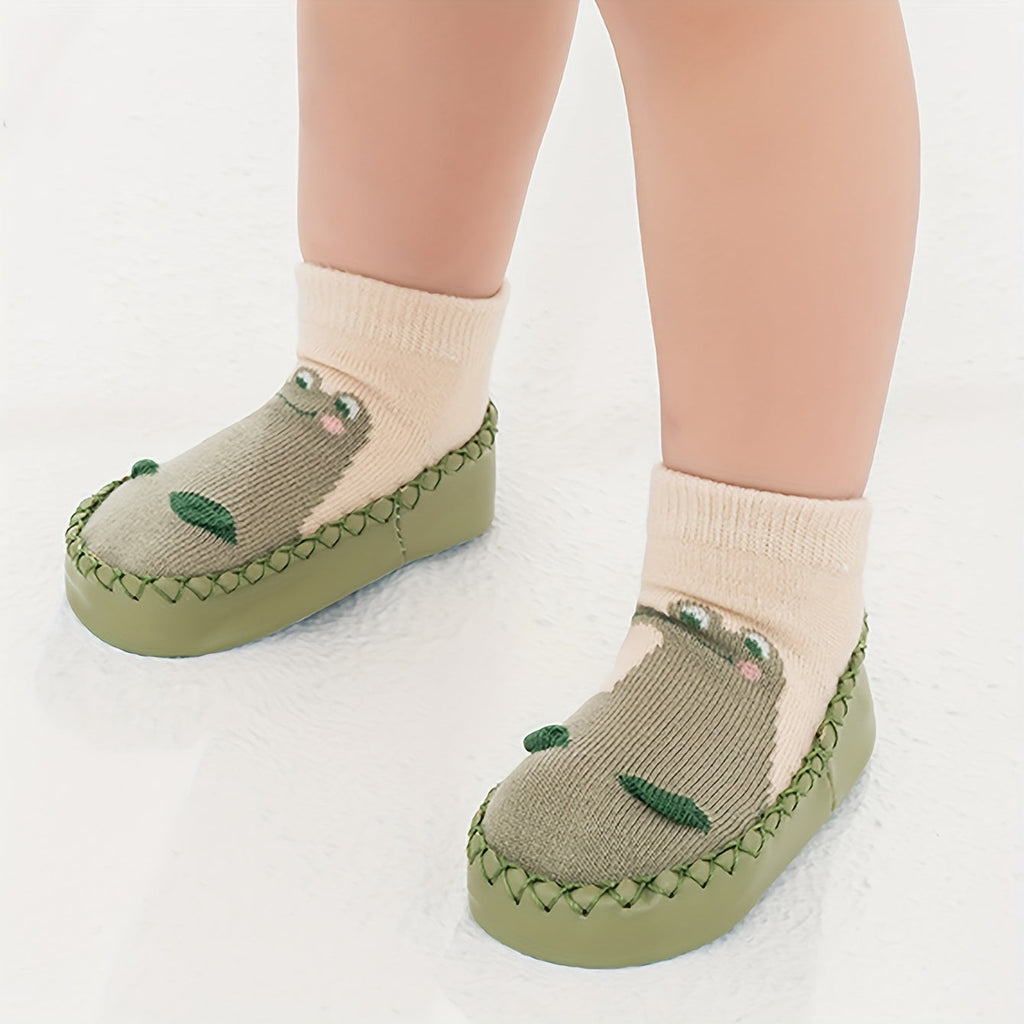 [Chaussettes Anti-Dérapantes] 1 Paire de Chaussettes et Chaussures pour Bébé, Léger et Confortable, Chaussettes Anti-Dér