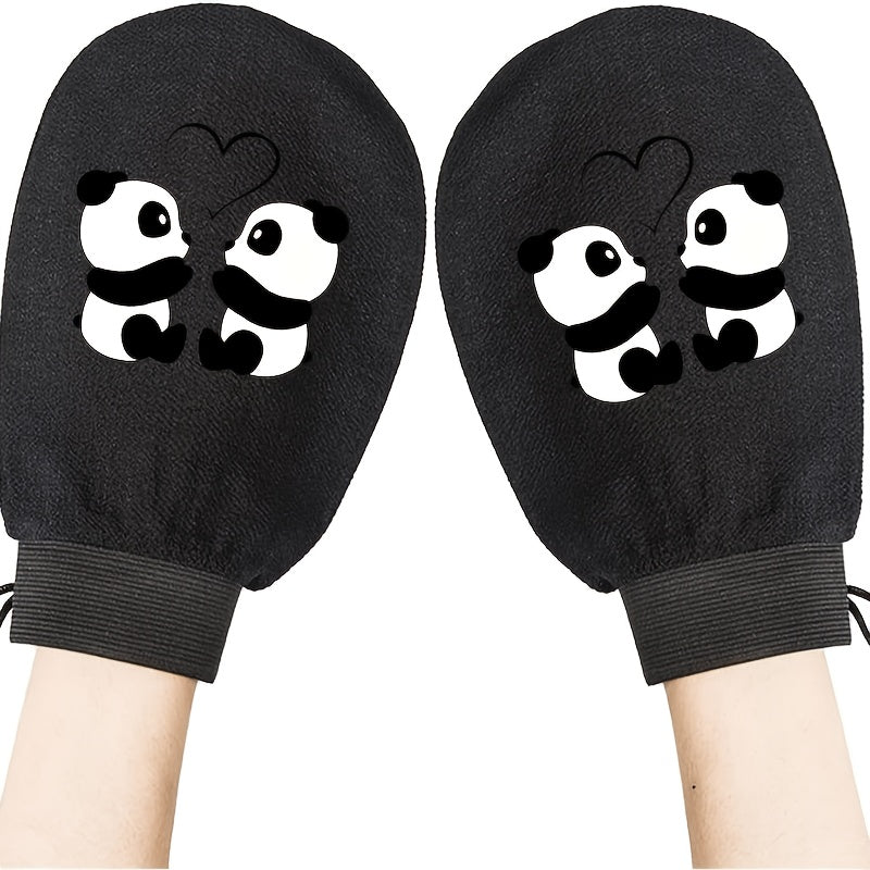 Serviette de bain Mignonne avec imprimé Panda, Gant de bain exfoliant — Monptitlou Image