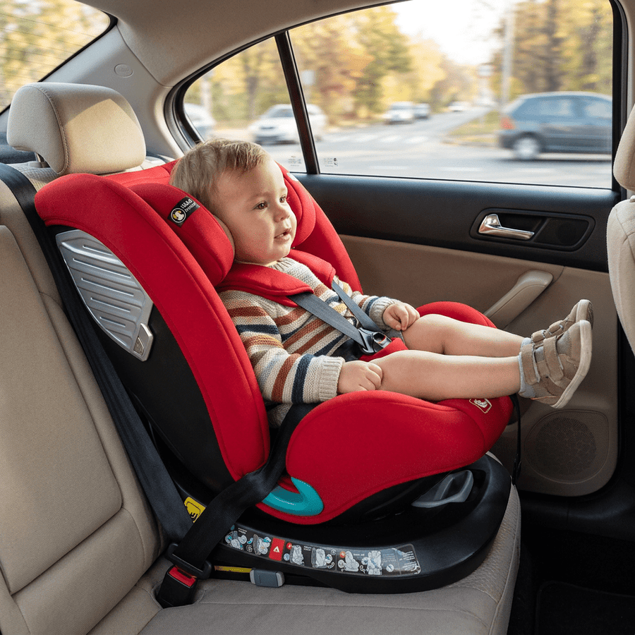 Siège Auto Saphir DELUXE BUF BOOF iSIZE Rouge avec Isofix — Monptitlou