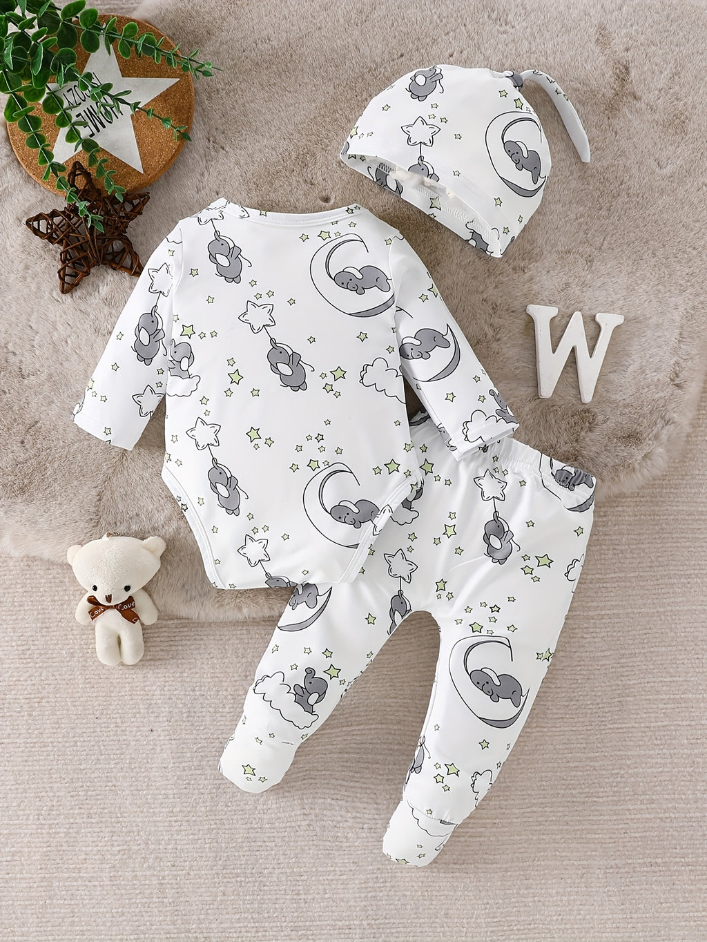 Ensemble pyjama et pantalon à motif éléphant — Monptitlou