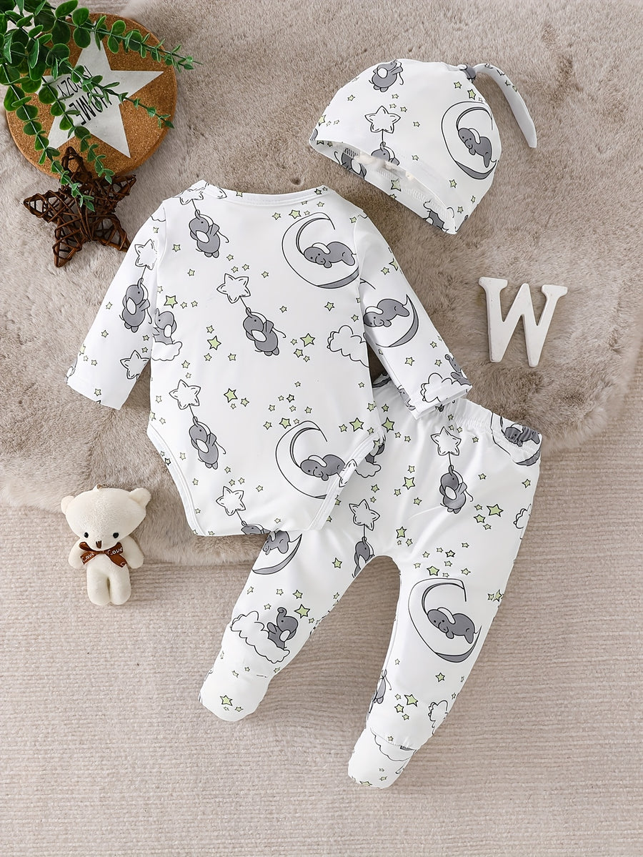 Ensemble pyjama et pantalon à motif éléphant — Monptitlou