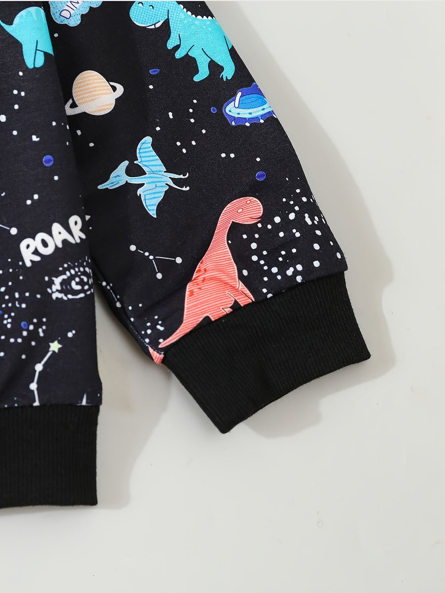Veste à Capuche pour Enfants avec Imprimé Dinosaure — Monptitlou