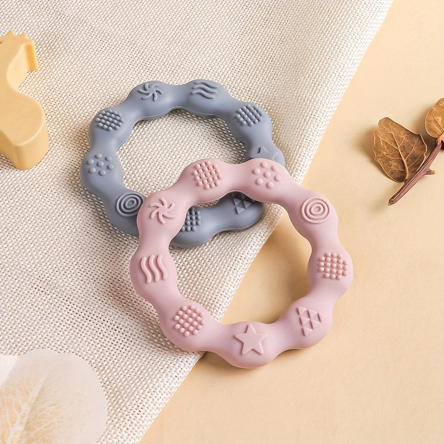 2/3pcs Anneaux de dentition pour bébé en silicone, légers — Monptitlou