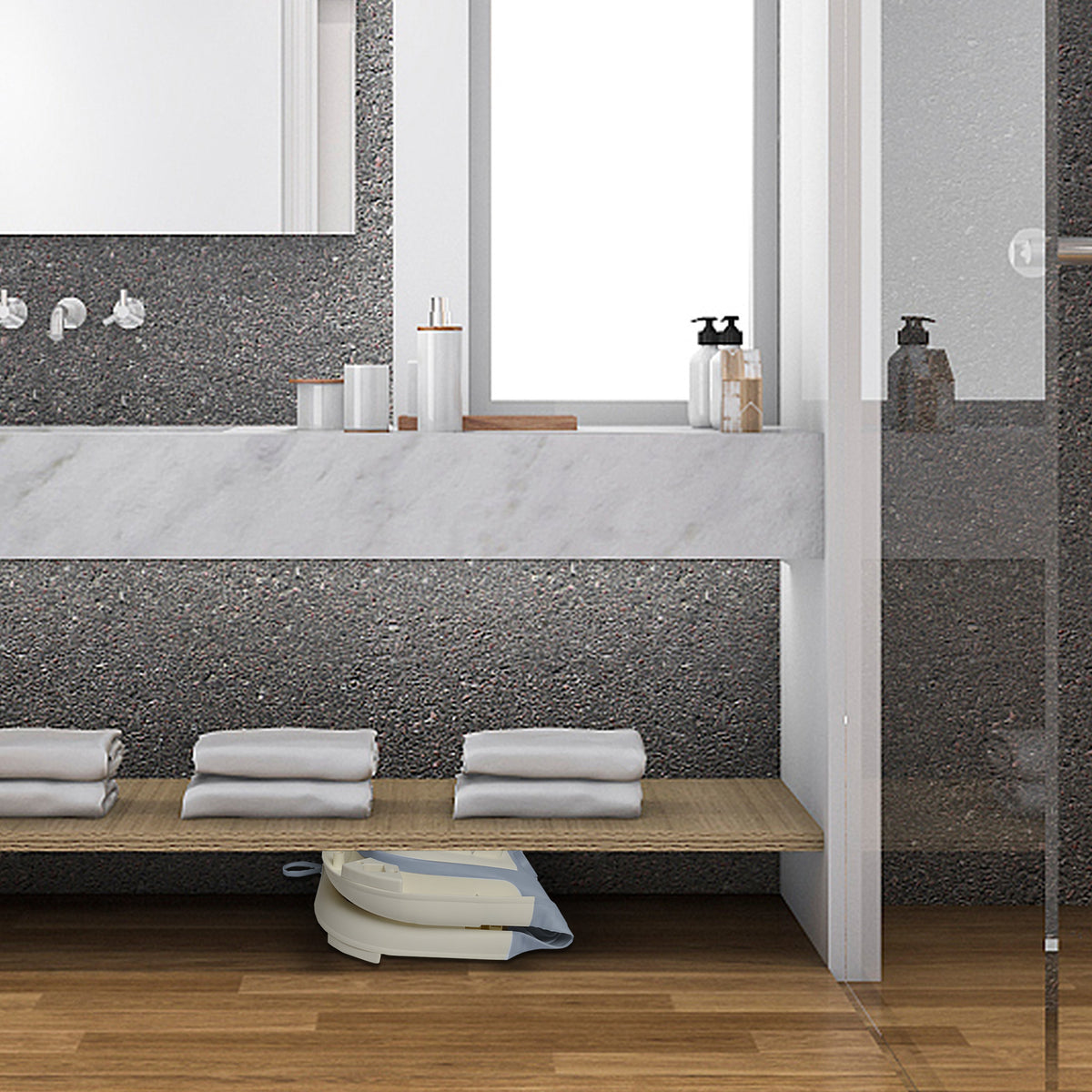 Baignoire pliable pour bébé avec affichage de la température — Monptitlou Image