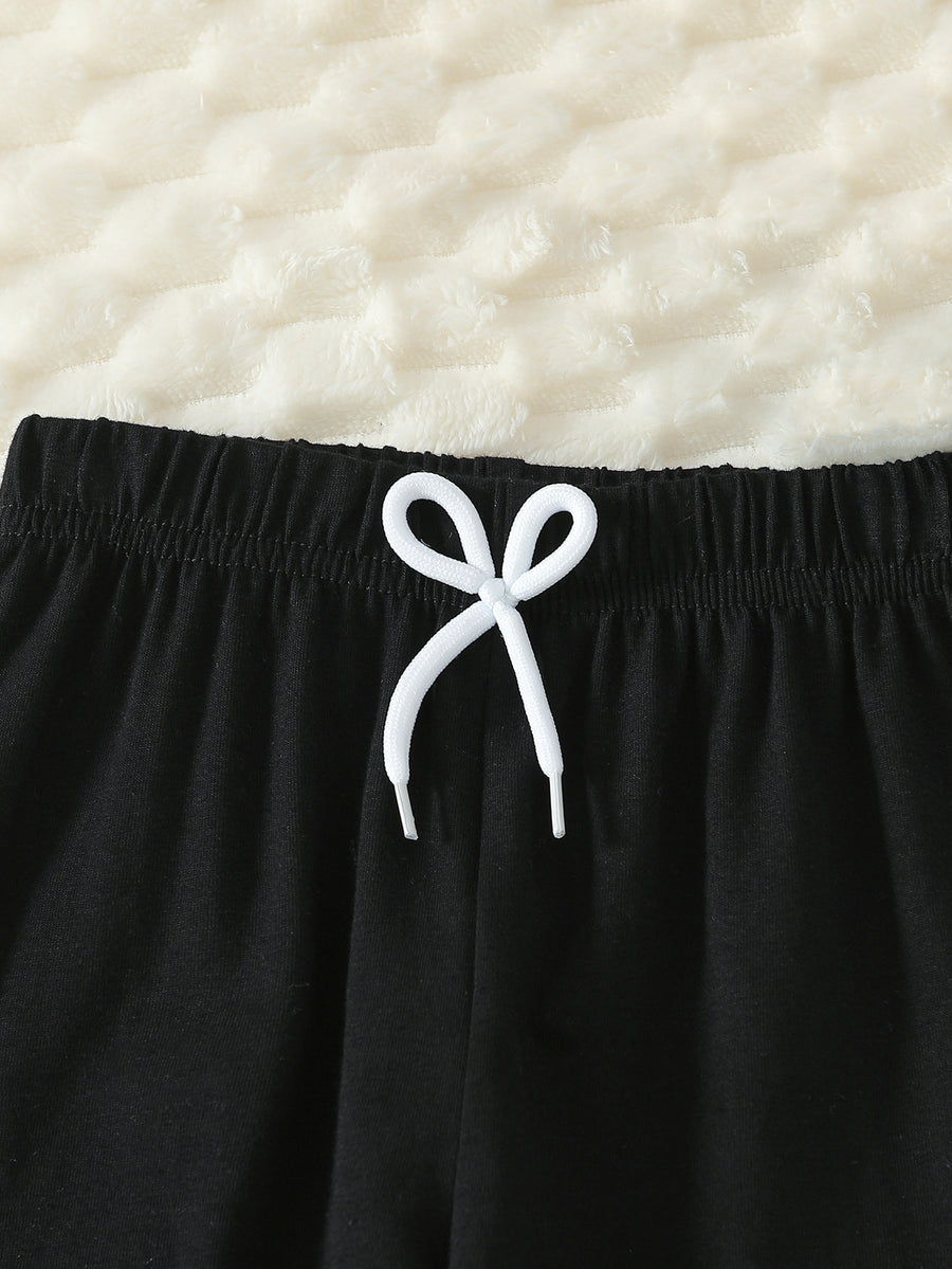 Ensemble 2 pièces printemps/automne pour garçons, imprimé chat noir