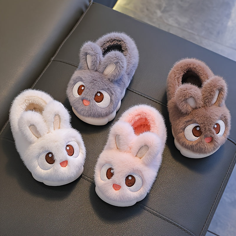 1 Paire de Pantoufles de Lapin en Peluche pour Jeunes — Monptitlou